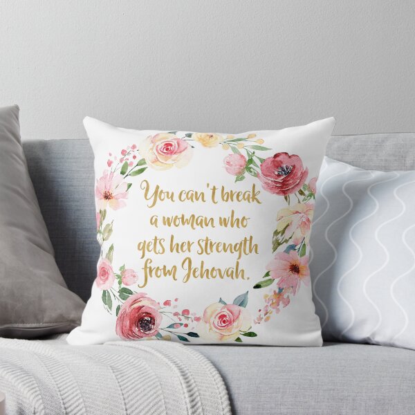 Vista previa del artículo con la obra «No puedes quebrantar a una mujer que obtiene su fuerza de Jehová», diseñado y vendido por Paper Bee Gift Shop.