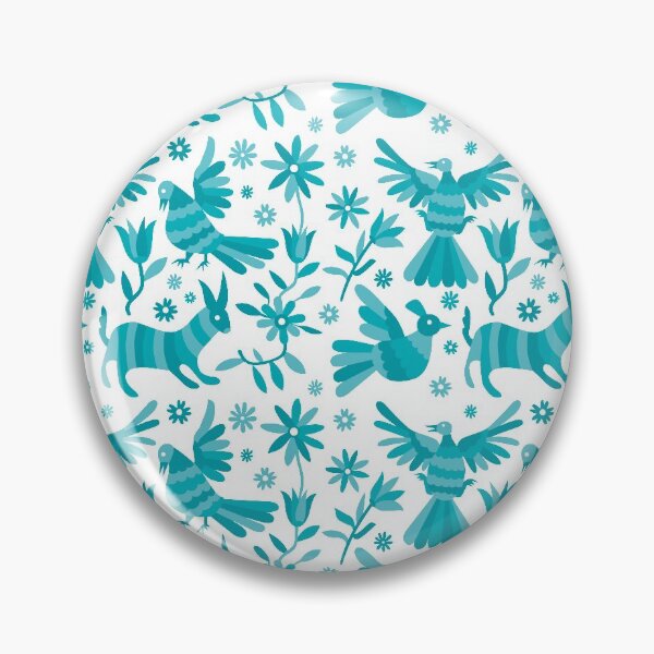 Item preview, Aqua otomi, blue otomi texture, mexican otomi, mexican art, mexican craft, mexican folk, otomi texture, mexican pattern, flowers, birds, animals, blue otomi texture,  designed and sold by Terevela.