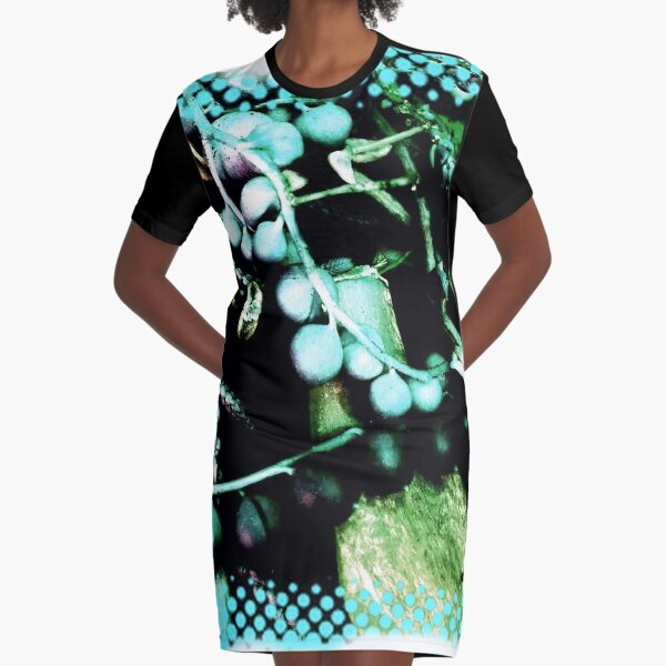 Black Aqua colors by Iritof Graphic T-Shirt Dress