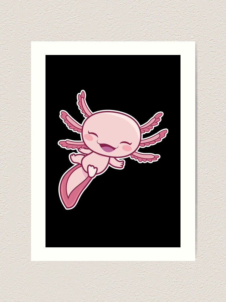 Funny Axolotl Gifts Kawaii Axolotl Art Graphic Cut Metal Print by Sheyie  Arisu - Pixels