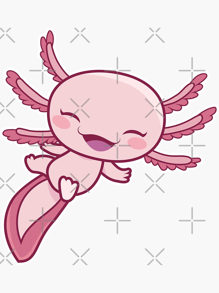 Kawaii Axolotl Chibi Axolotl Sticker Von Coolskin Redbubble