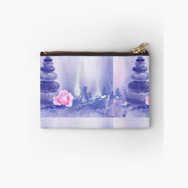 Item preview, Relaxing Zen Rocks Calm Peaceful Cairn With Flower Meditation Spa Collection Watercolor XIII designed and sold by Irina Sztukowski.