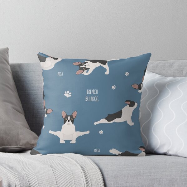 Item preview, Yoga dogs on blue designed and sold by SweetThreads79.