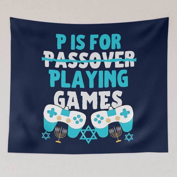 Item preview, Happy Passover 2022 Day P Is For Playing Video Games Passover Pesach Funny Boys Kids designed and sold by Dr.YesOrNo.