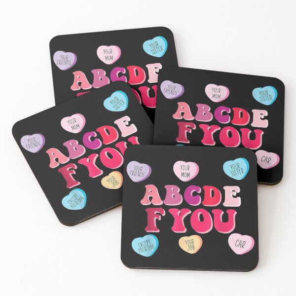 Item preview, Funny Valentines Day Hearts ABCDEFU Women Men Valentine designed and sold by Kharlamovaarina.