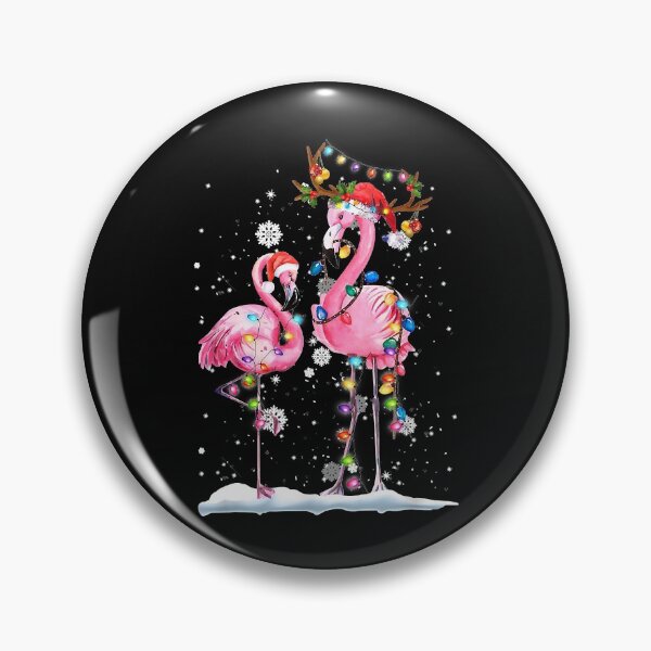 Artikelvorschau, Christmas Flamingo Santa Hat Xmas Lights Flamingo Loves entworfen und verkauft von RobertJason.