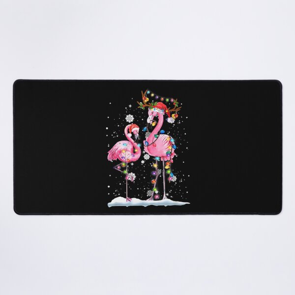 Artikelvorschau, Christmas Flamingo Santa Hat Xmas Lights Flamingo Loves entworfen und verkauft von RobertJason.