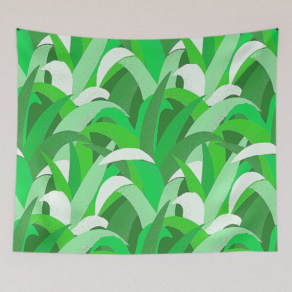 Item preview, Glam Green Pineapple Leaves Abstract Pattern designed and sold by DEC02.