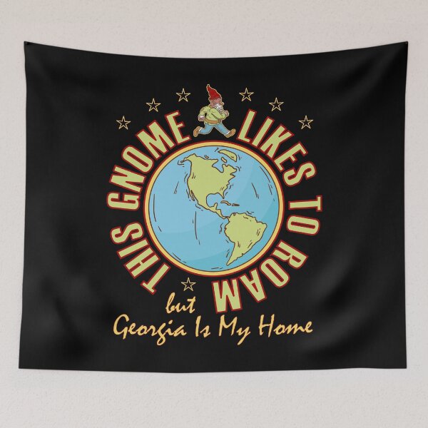 Item preview, Georgia Traveler Gnome Likes to Roam Hippy Beard Cool Gnome designed and sold by artfulnotebook.