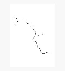 Minimalistic line kiss Photographic Print