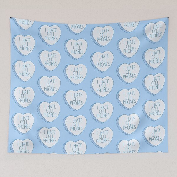 Item preview, I hate cell phones candy heart designed and sold by jazzydevil.
