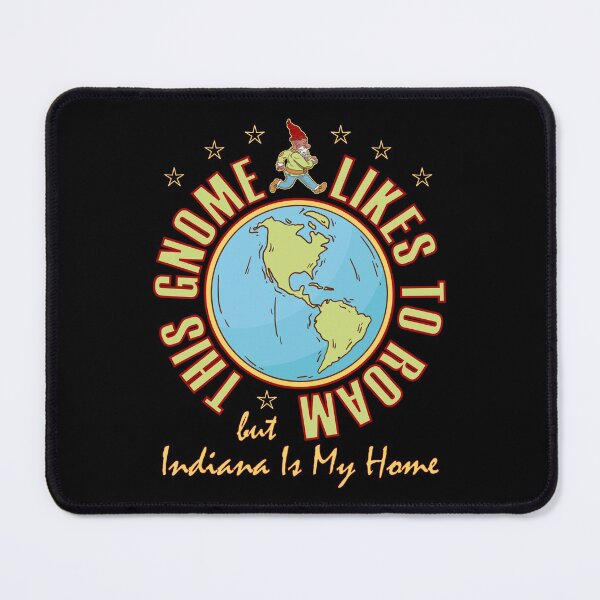 Item preview, Indiana Traveler Gnome Likes to Roam Hippy Beard Cool Gnome designed and sold by artfulnotebook.