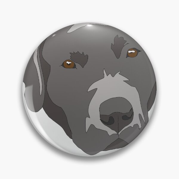 Item preview, Silver lab face designed and sold by LeahcarsArt.