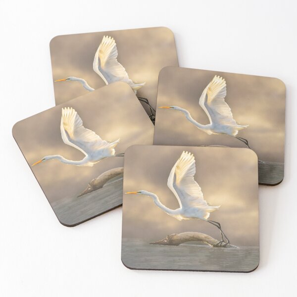 Item preview, Egret taking flight designed and sold by red-robyn-art.