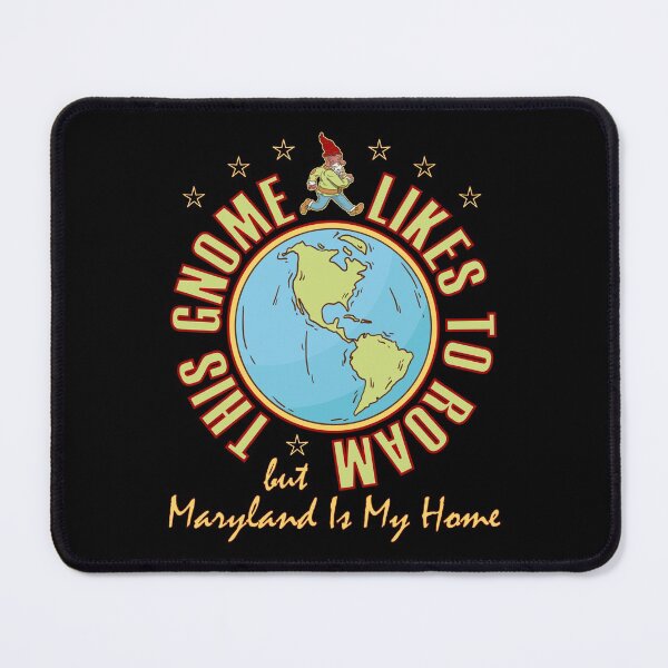 Item preview, Maryland Traveler Gnome Likes to Roam Beard Cool Hiker Gnome designed and sold by artfulnotebook.