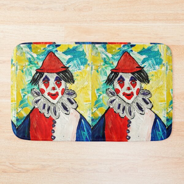 Item preview, Happy the colorful clown textured painting designed and sold by MagicGnome47.