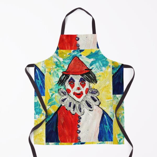 Item preview, Happy the colorful clown textured painting designed and sold by MagicGnome47.