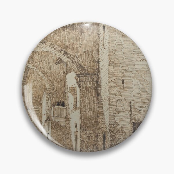 Item preview, François-Marius Granet  painting Priest Processing through a Medieval Street in Viterbo designed and sold by bonumagit.