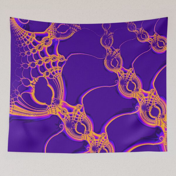 Item preview, Macrame | Purple and Yellow Fractal Design | Unique | Bohemian designed and sold by JillyJ05.