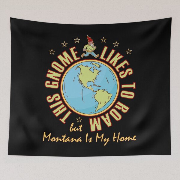 Item preview, Montana Traveler Gnome Likes to Roam Beard Cool Hiker Gnome designed and sold by artfulnotebook.