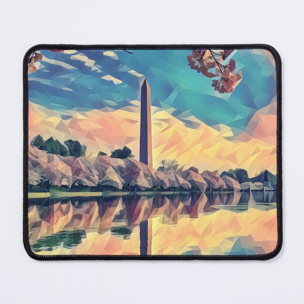 Item preview, Cherry Blossom in Washington DC Tidal Basin with Washington Monument and pink cherry trees designed and sold by nycruss1.