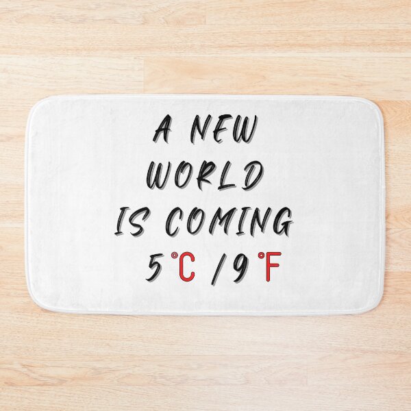 Item preview,  A new world is coming 5 C / 9 F  ,  Earth Day, wizard wordsmith   designed and sold by WizardWordSmith.