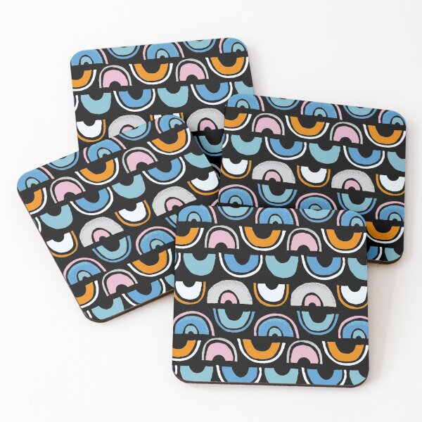 Item preview, Abstract Rainbow Pattern In Blue, Pink And Tangerine designed and sold by DEC02.