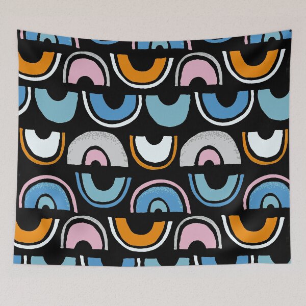 Item preview, Abstract Rainbow Pattern In Blue, Pink And Tangerine designed and sold by DEC02.