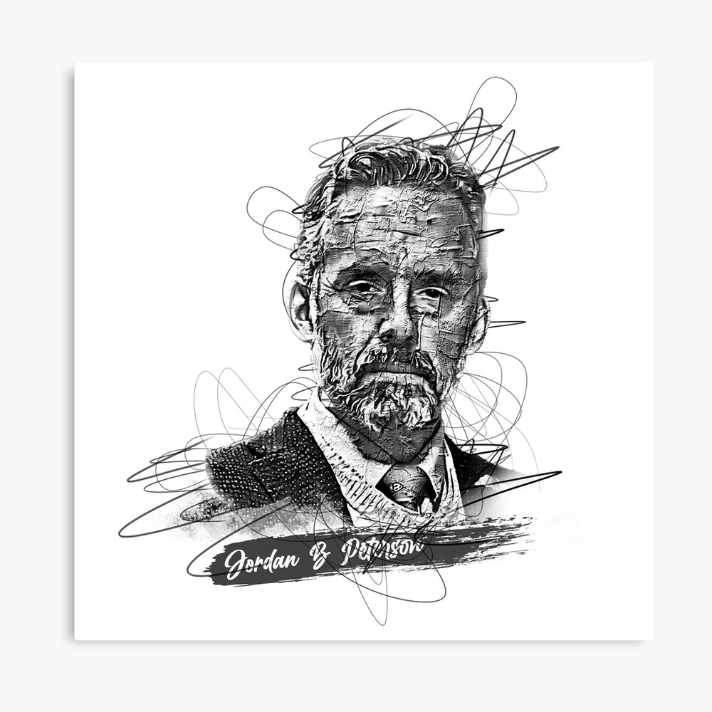 Jordan B Peterson Abstract Sketch Art, 12 rules for life