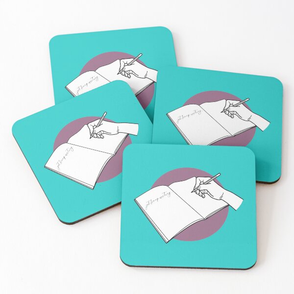 Item preview, Just keep writing handwritten with purple back drop designed and sold by PrintCutScore.