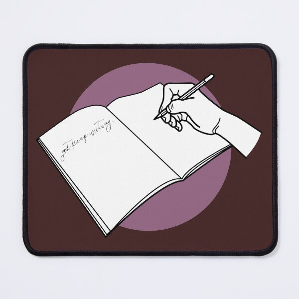 Item preview, Just keep writing handwritten with purple back drop designed and sold by PrintCutScore.