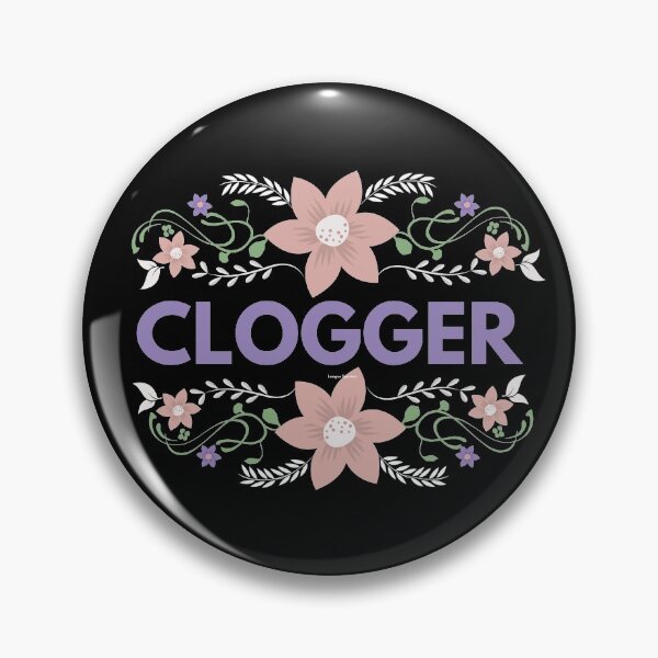 Item preview, Clogger with pink flowers.  Gift for Cloggers designed and sold by SherylThomas223.