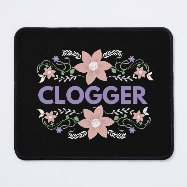 Item preview, Clogger with pink flowers.  Gift for Cloggers designed and sold by SherylThomas223.