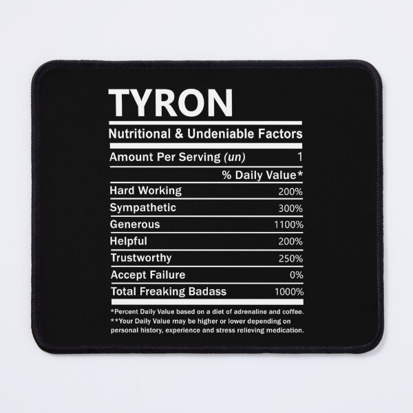 Item preview, Tyron Name T Shirt - Tyron Nutritional And Undeniable Factors Gift Item Tee designed and sold by pourvasecandi.