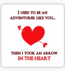Nerd Valentine - Arrow in the heart Sticker