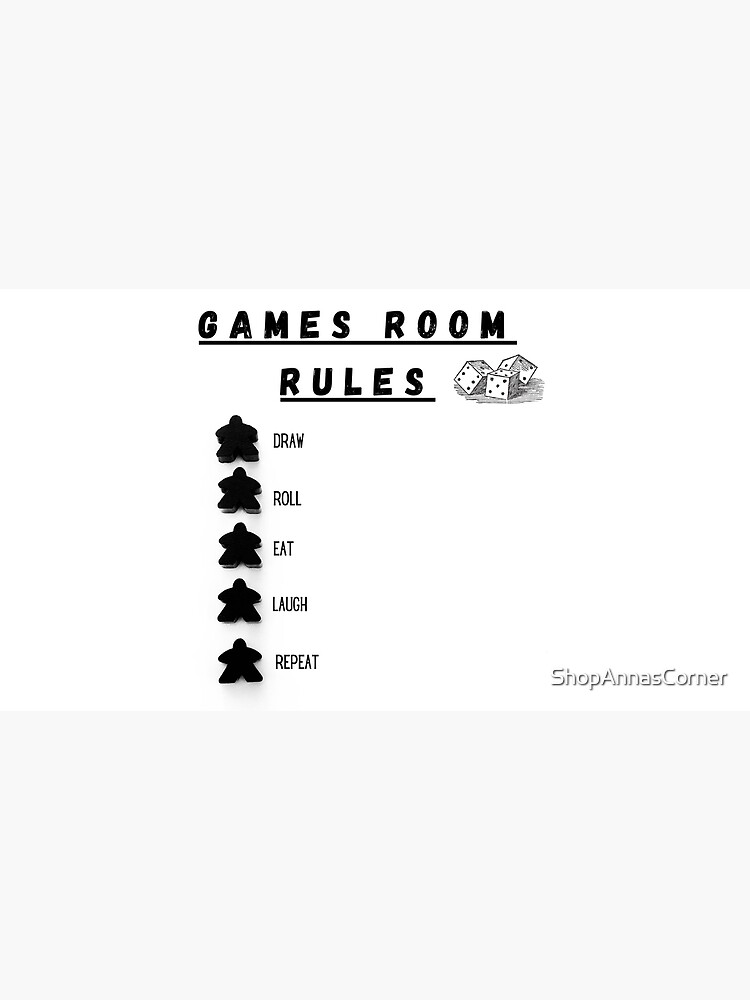 "Games Room Rules " Poster for Sale by ShopAnnasCorner Redbubble