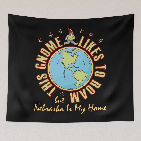 Item preview, Nebraska Traveler Gnome Likes to Roam Cool Hiker Bearded Gnome designed and sold by artfulnotebook.