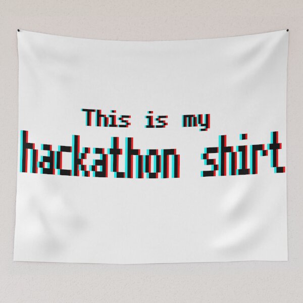 Item preview, Hackathon shirt (8-bit 3D) designed and sold by perceptron.