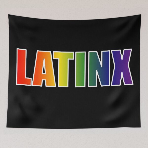 Item preview, Latinx Rainbow Text Gradient LGBT Pride designed and sold by that5280lady.