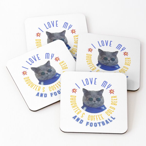 Item preview, l love my daughters, coffee, cold beer and football. designed and sold by Umiska.