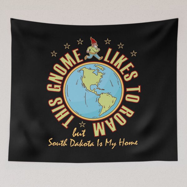 Item preview, South Dakota Traveler Gnome Likes to Roam Bearded Cool Worldy Gnome designed and sold by artfulnotebook.
