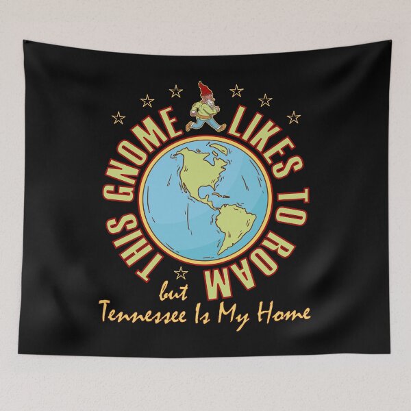 Item preview, Tennessee Traveler Gnome Likes to Roam Bearded Cool Hippy Gnome designed and sold by artfulnotebook.