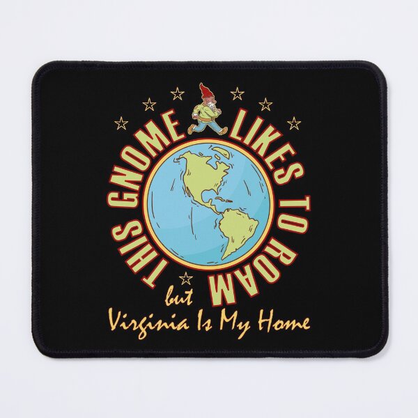 Item preview, Virginia Traveler Gnome Likes to Roam Bearded Cool Hippy Gnome designed and sold by artfulnotebook.