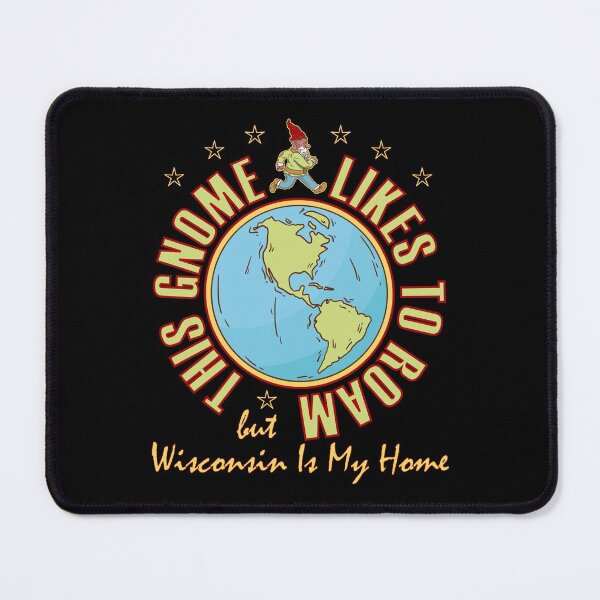 Item preview, Wisconsin Traveler Gnome Likes to Roam Bearded Cool Worldy Gnome designed and sold by artfulnotebook.