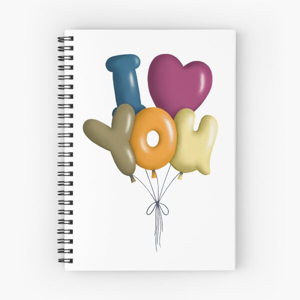 Item preview, Illustration with the inscription I love you from voluminous multicolored balloons designed and sold by Kyb4ik.