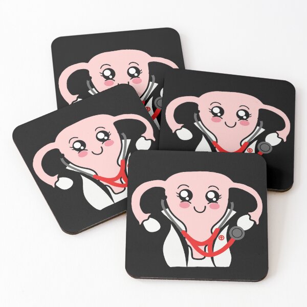 Item preview, Gynecologist uterus with stethoscope red designed and sold by Mermaidssparkle.