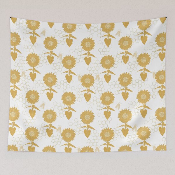 Item preview, Sunflower and Honeybees designed and sold by dyesandpigments.