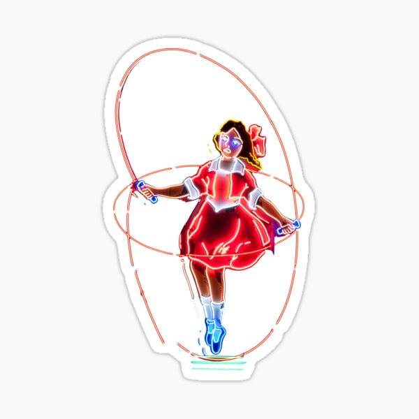Neon Sign, Skipping Girl Vinegar, Melbourne, Australia Sticker