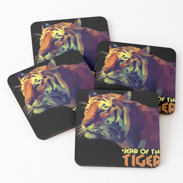 Item preview, Geometric Colorful Tiger Head Polygonal Year Of The Tiger designed and sold by JacalynVick.
