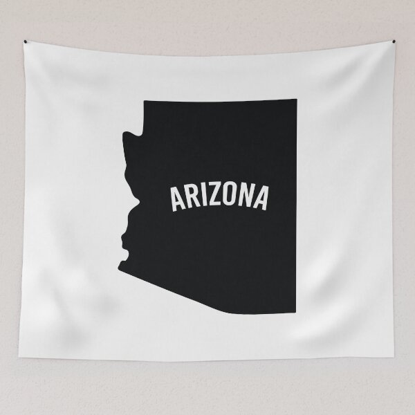 Item preview, Arizona State Outline Silhouette With Text designed and sold by qdesigns-az.